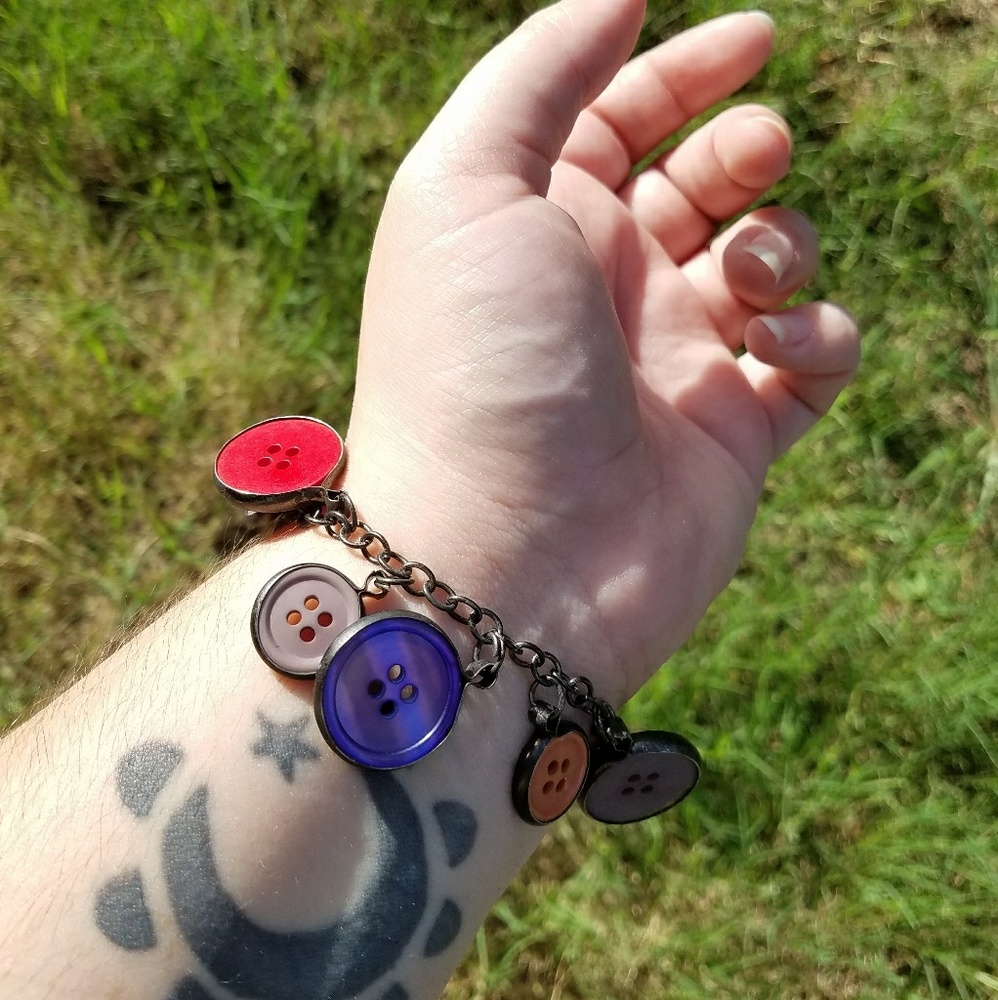 Button charm bracelet!
